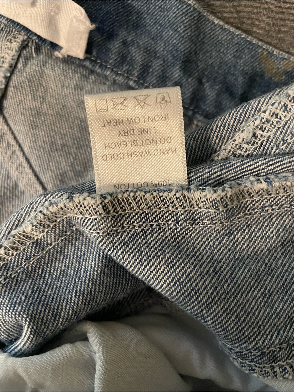 ee:some Floral Print Barrel Leg Jeans  Medium Wash Button Pockets L - Picture 9 of 9